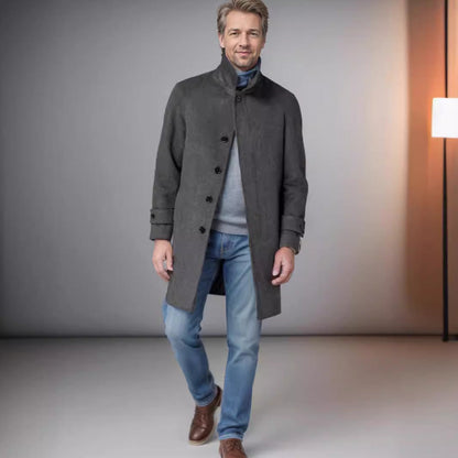 Herren Trenchcoat Eleganter Taillengürtel Moderner Mantel - BerlinGlamour