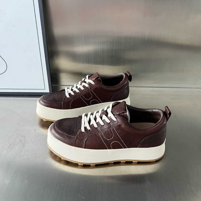 Damen Sneaker Sportlich Plateau Komfort Lace