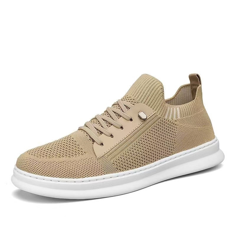 Damen Sport Sneakers Atmungsaktiv mit Reißverschluss Schwarz