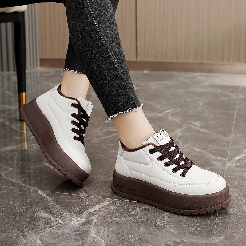 Damen Winter Sneaker High-Top Fleece Innenfutter Warm