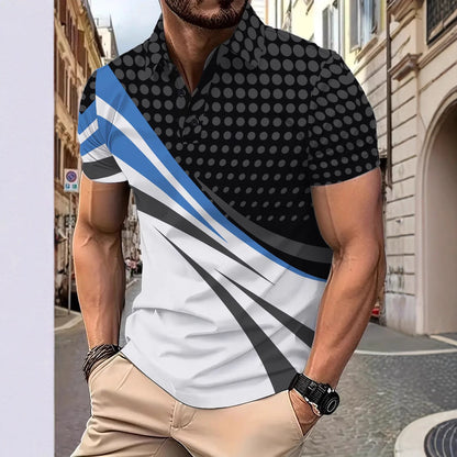 Herren Poloshirt Sportlich Grafikdesign Modern - BerlinGlamour