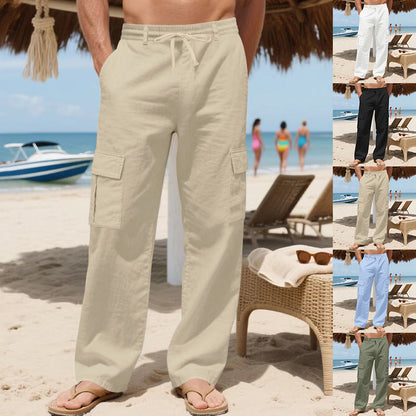 Herren Strandhose Bequem Mit Taschen Elastisch