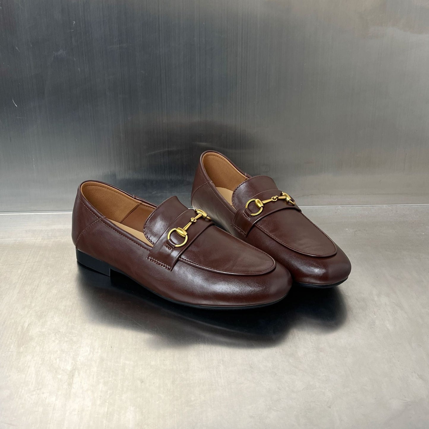 Damen Mokassins Bequem Elegant mit Schnalle