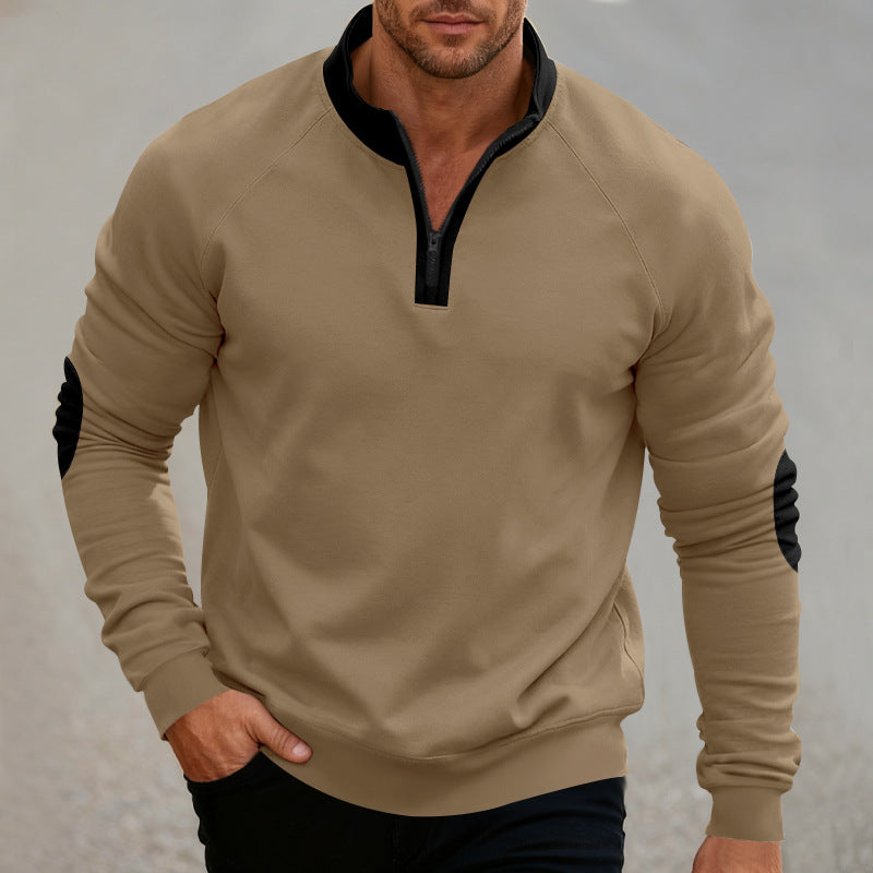 Herren Sweatpullover Stehkragen Sportlich Modern