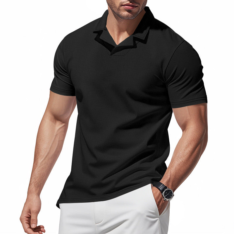 Herren Poloshirt Kurzarm Modern mit Struktur Optik
