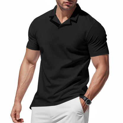 Herren Poloshirt Kurzarm Modern mit Struktur Optik