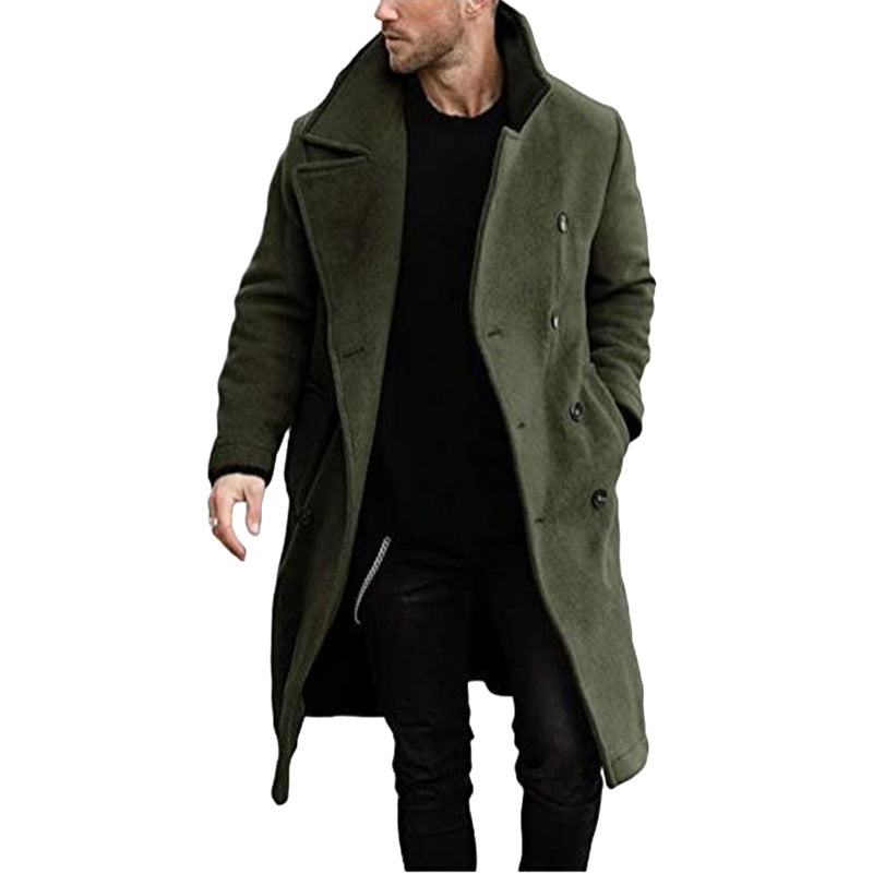 Herren Wintermantel Modern mit Taschen und Struktur