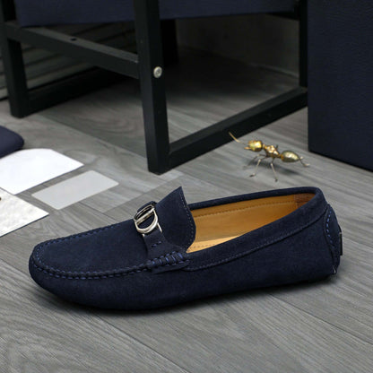 Herren Mokassin Schnürsenkel Leder Elegante Schuhe