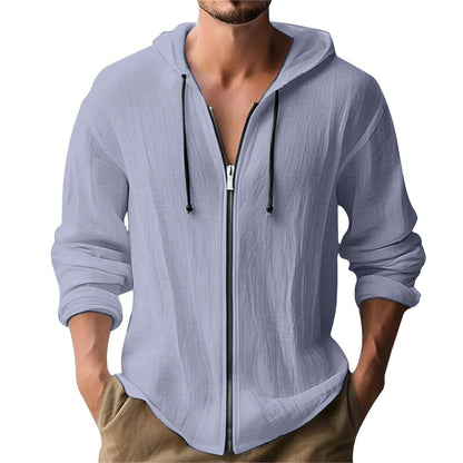 Herren Kapuzenjacke Lässig Reißverschluss Modern