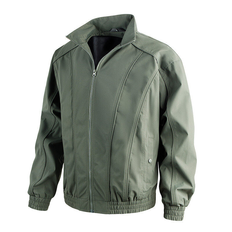 Herren Freizeitjacke Mit Hochschließendem Kragen Elastisch Berlin Style - BerlinGlamour