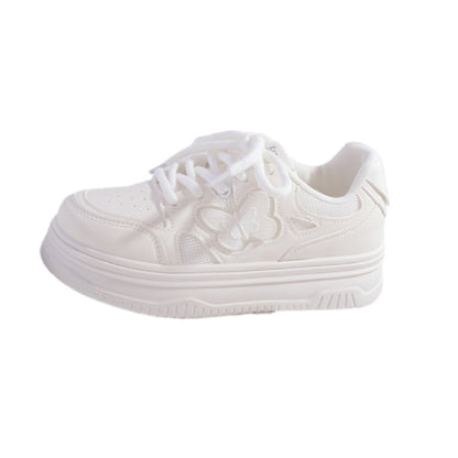 Damen Sneaker Sportlich Luftdurchlässig Plateau