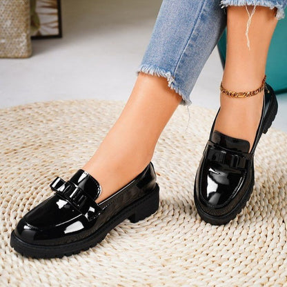 Damen Mokassins Elegantes Schnallen Design Schuhe