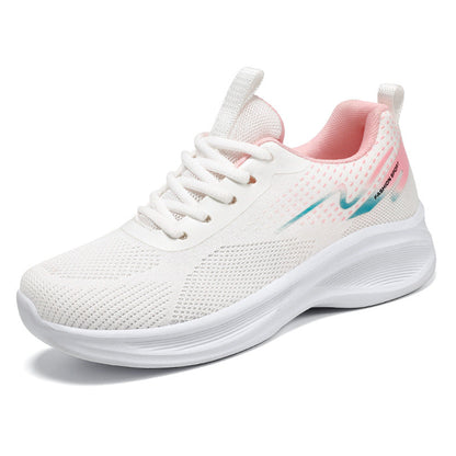 Damen Sneaker Sportlich Atmungsaktiv Mesh Freizeitschuhe