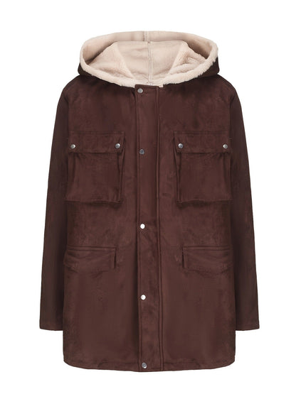 Damen Parkajacke Warm Sherpa Futter Winterjacke