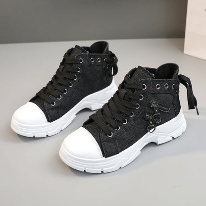 Damen Sneaker High-Top Reißverschluss Robust Sportlich