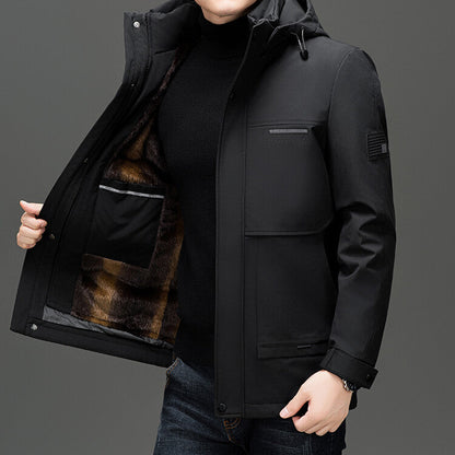 Herren Wetterjacke Übergangsjacke mit Innenfutter Wasserdicht - BerlinGlamour