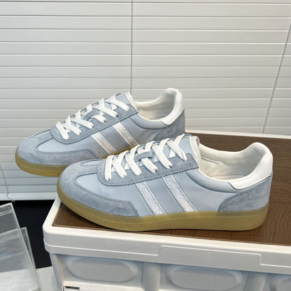 Damen Sneaker Retro Stil Veloursleder Schuhe Frauen