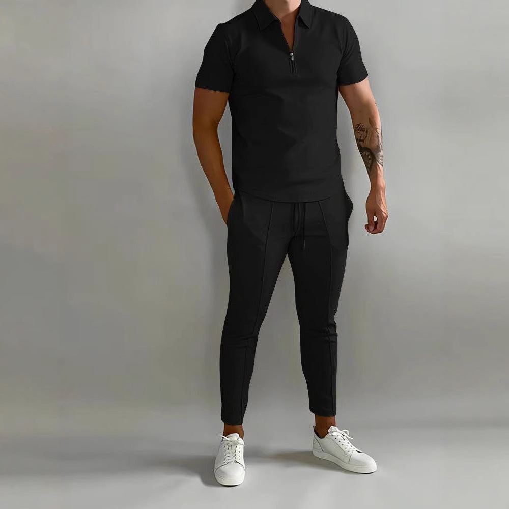 Herren Freizeitset Sportlich Mit Reißverschluss