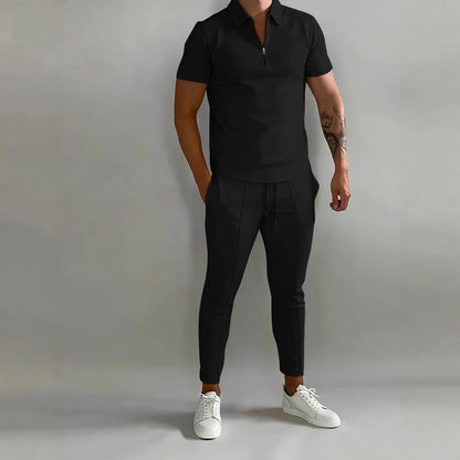 Herren Freizeitset Sportlich Mit Reißverschluss