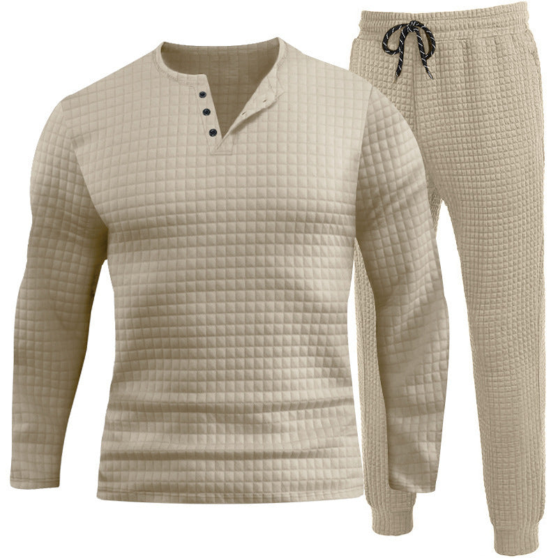 Herren Sportanzug Langarmshirt Jogginghose Grau