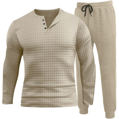 Herren Sportanzug Langarmshirt Jogginghose Grau