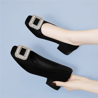Damen Slingback High Heels Mit Schmuckdetail Elegant Schwarz