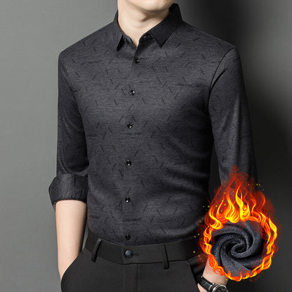 Herren Langarmhemd Modern mit Muster Berlin Style - BerlinGlamour