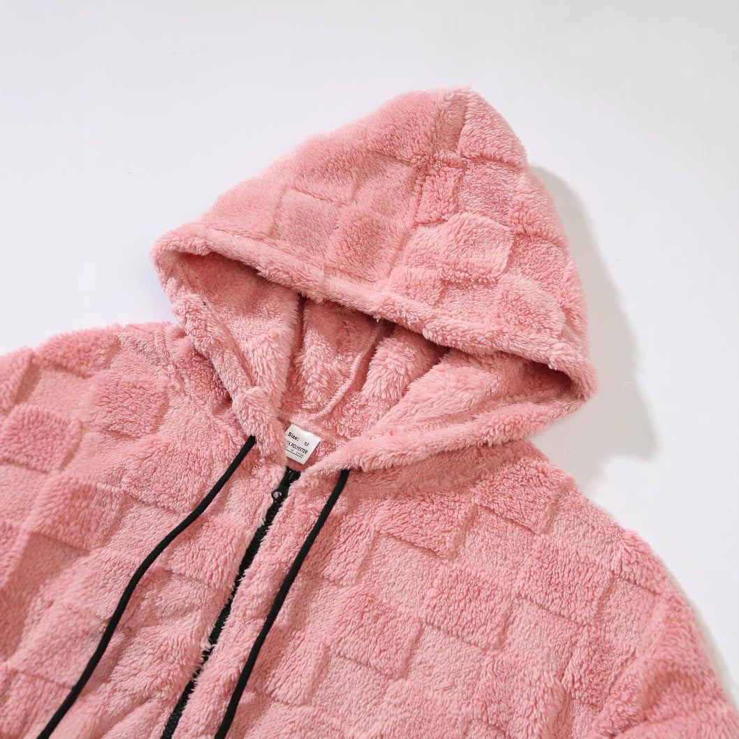 Herren Fleecejacke Warm Strukturiert Reißverschluss