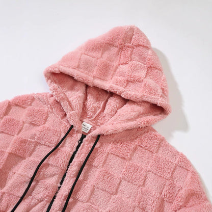 Herren Fleecejacke Warm Strukturiert Reißverschluss