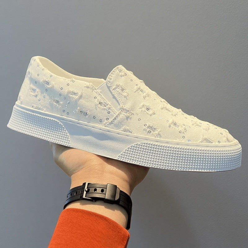 Damen Sneaker Komfortabel Glitzernde Schuhe Sportlich