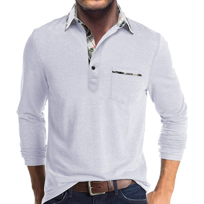 Herren Langarmshirt Elegant Modern Slimfit
