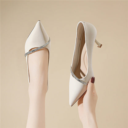 Elegante Damen Pumps mit Strasssteinen High Heel
