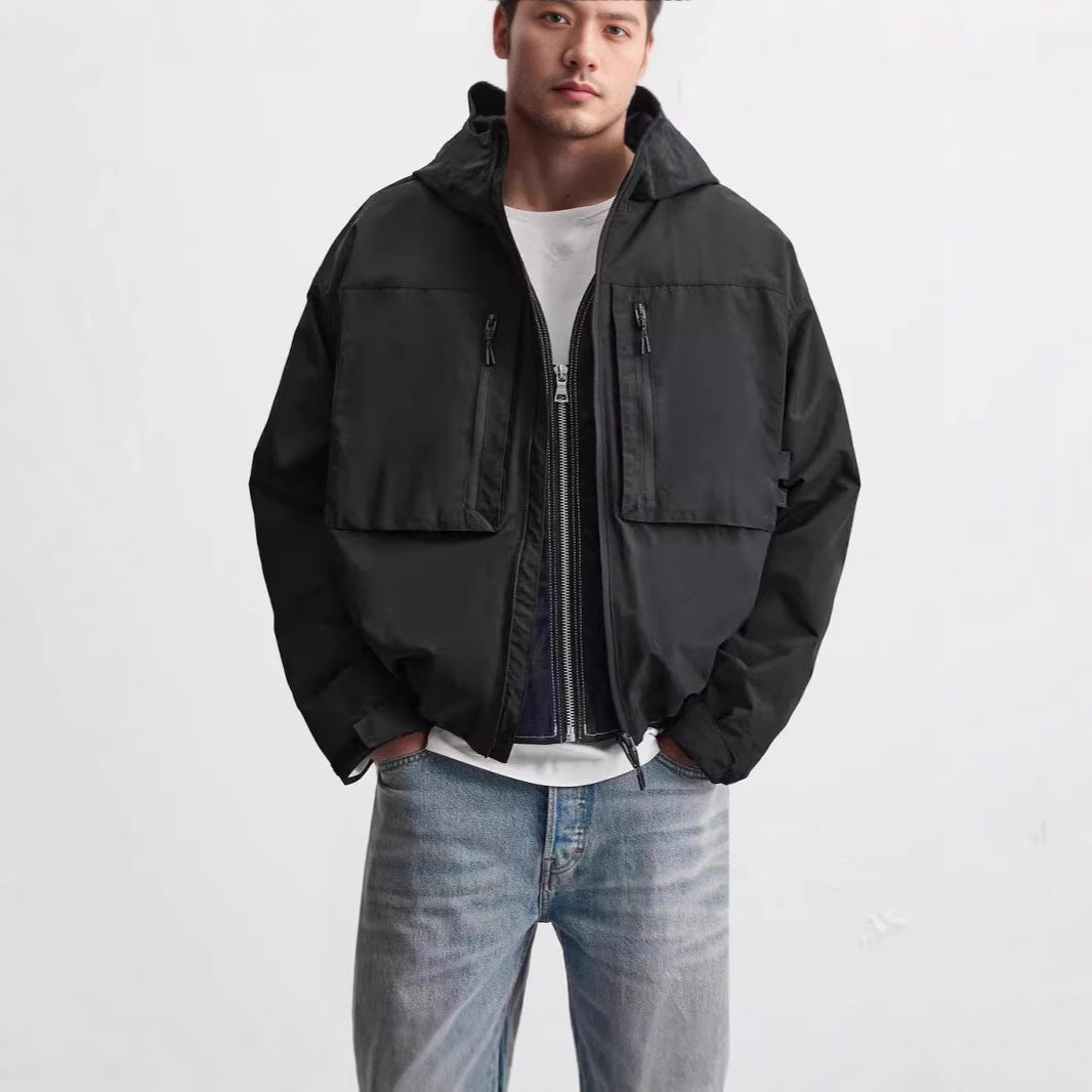 Herren Outdoor-Jacke Praktisch Wasserdicht Reißverschluss - BerlinGlamour