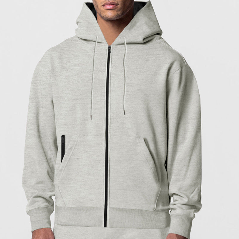 Herren Kapuzenjacke Wasserdicht mit Reißverschlusstaschen Modern