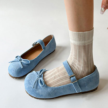 Damen Ballerinas Schleifen Dekorativ Komfortabel