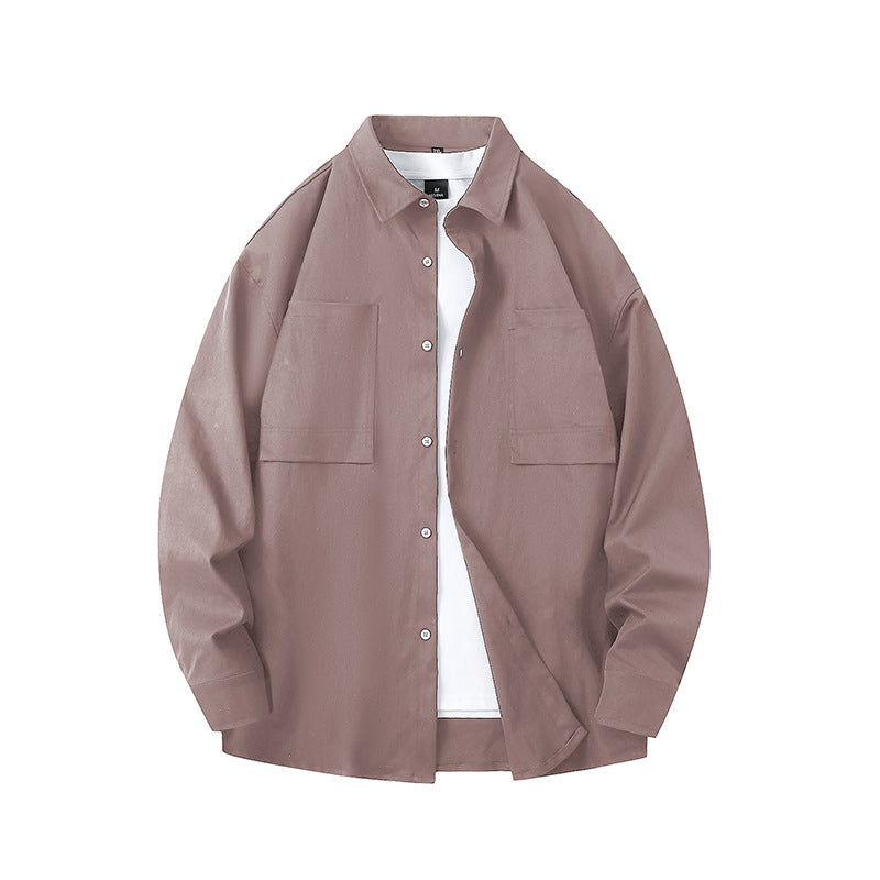 Herren Overshirt Lässig mit Brusttasche Casual