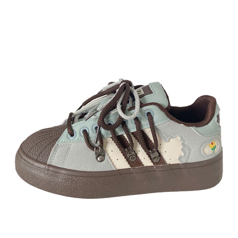 Damen Sneaker Sportlich Bequem Schnürschuhe