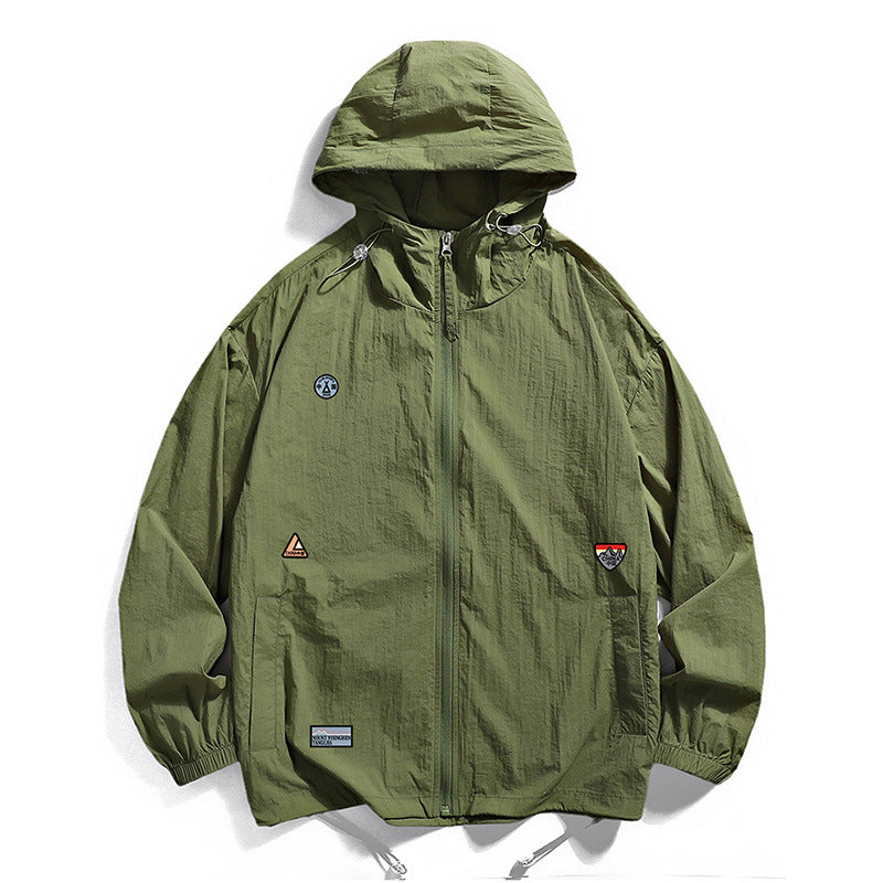 Herren Outdoor-Jacke Funktionell Wasserdicht Mit Kapuze