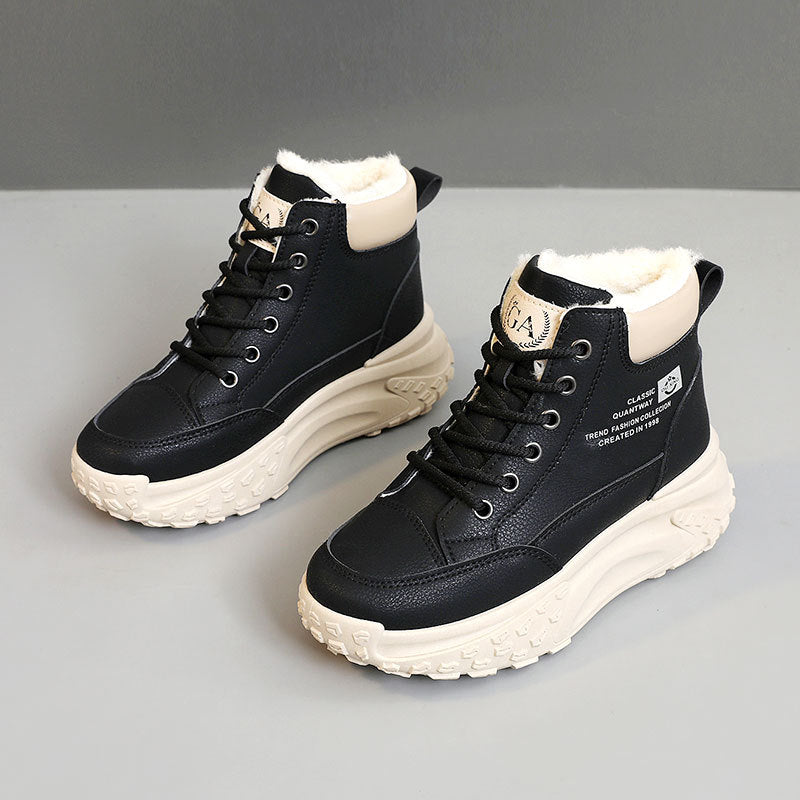 Damen Winter Sneaker High-Top Kuschelig Warm