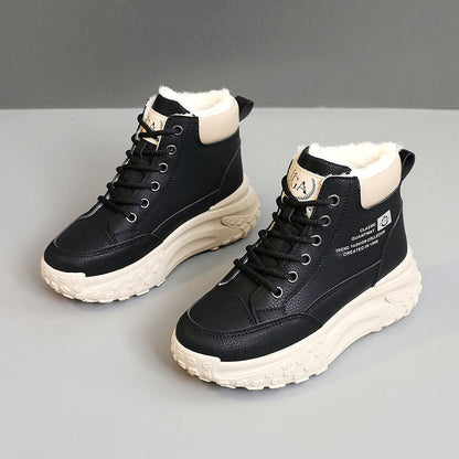 Damen Winter Sneaker High-Top Kuschelig Warm