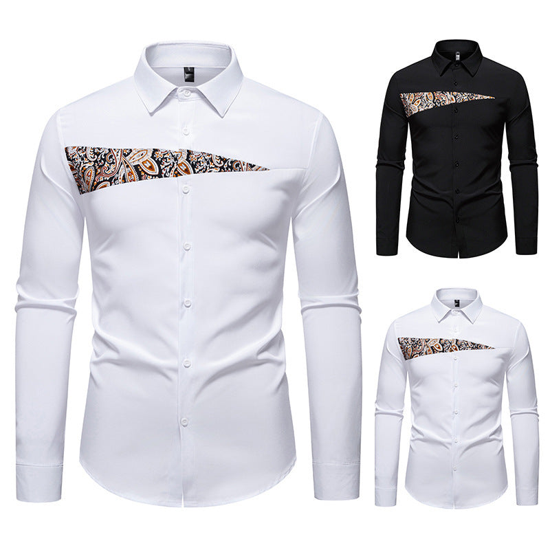 Herren Langarmhemd Paisley Design Modern Berlin - BerlinGlamour