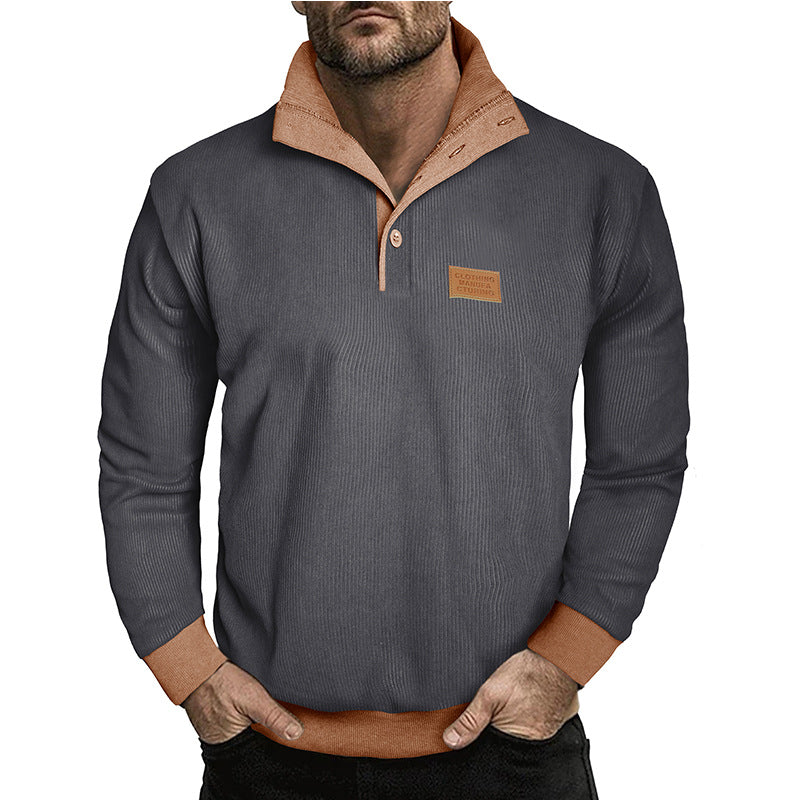 Herren Pullover Langarm Modisch Mit V-Ausschnitt