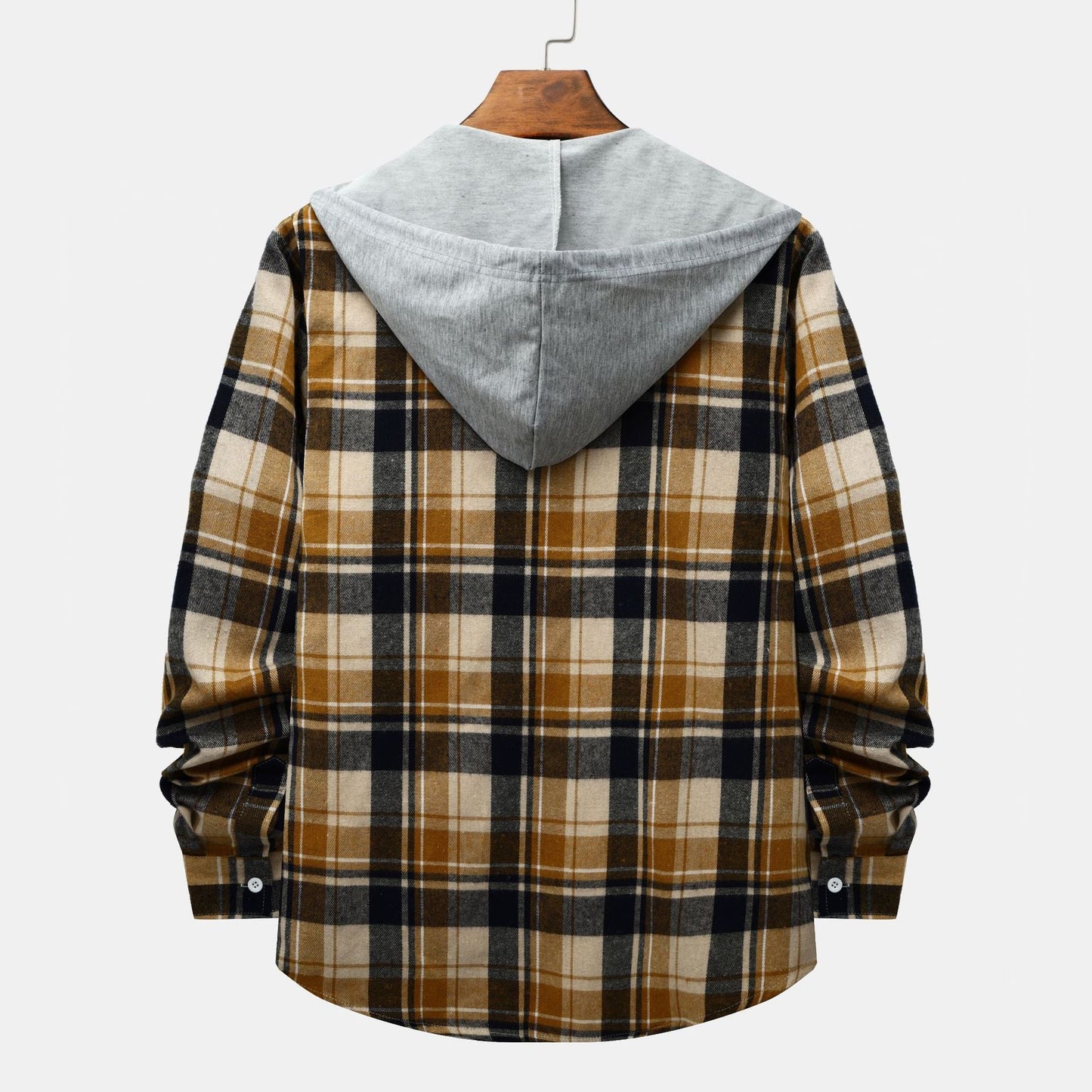 Herren Kapuzenjacke Karomuster Bequem Modern