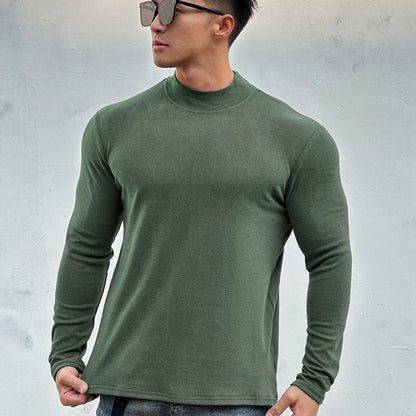 Herren Langarmshirt Sportlich Atmungsaktiv Baumwolle Modern