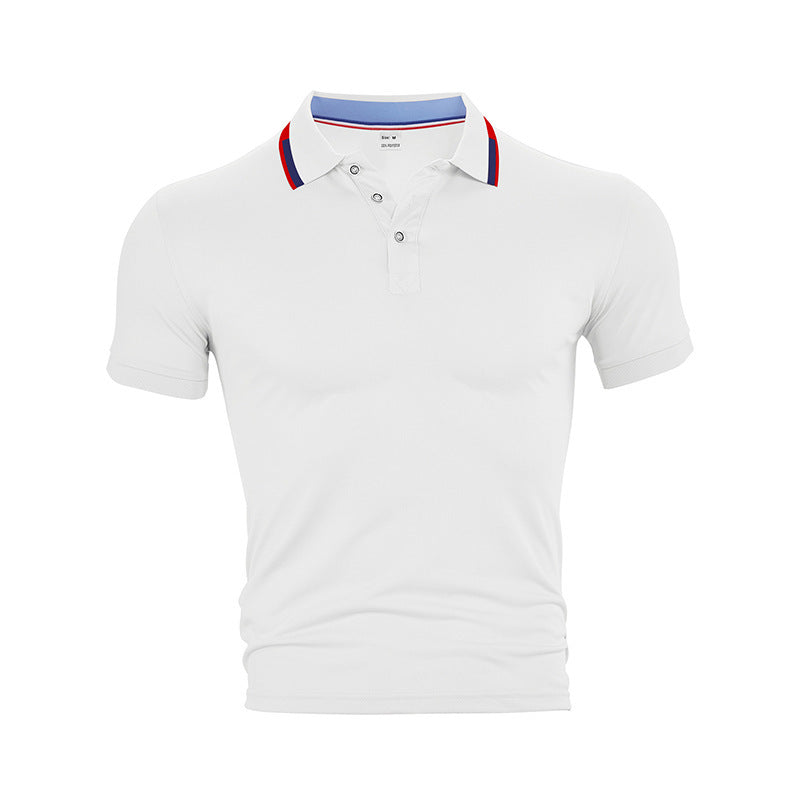 Herren Polohemd Modern Kragen Kontrastfarben Elegent