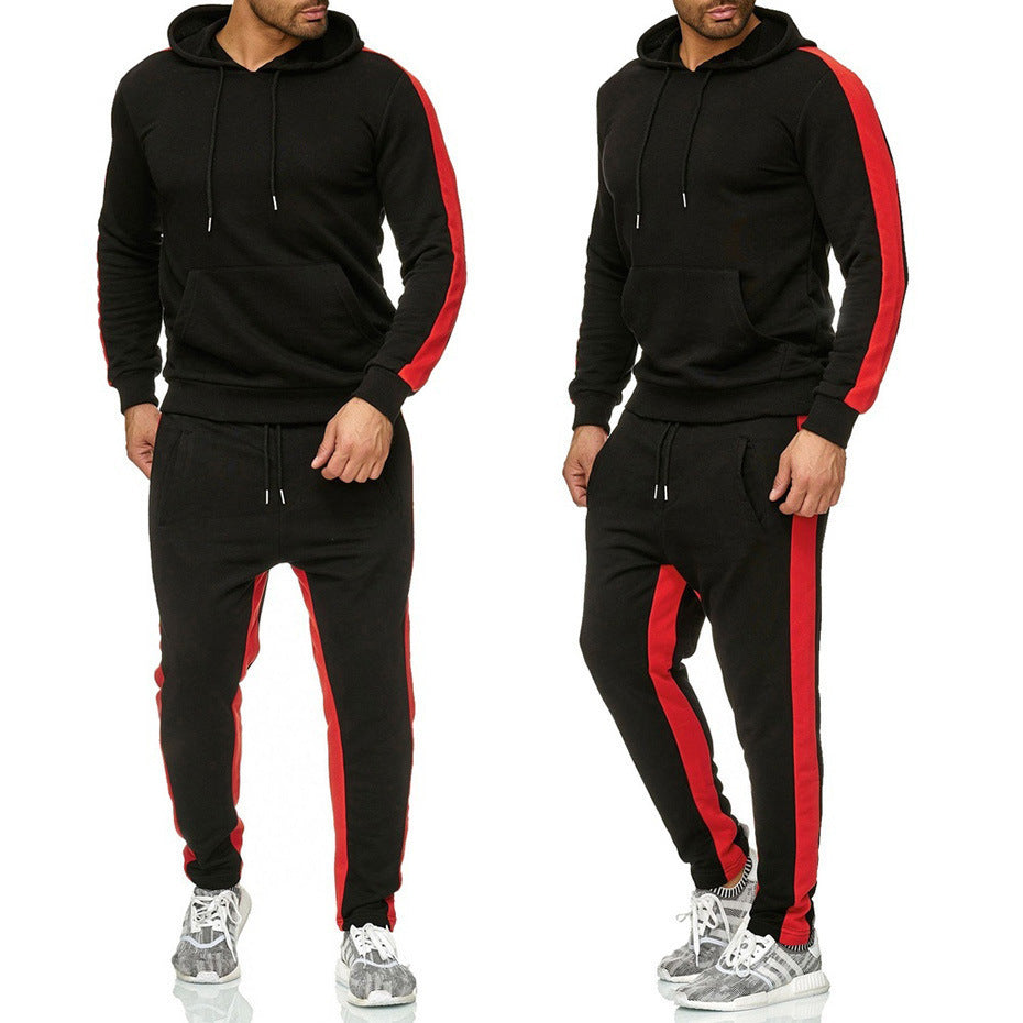 Herren Jogginganzug Sportlich Hoodie Set Grau Komfort