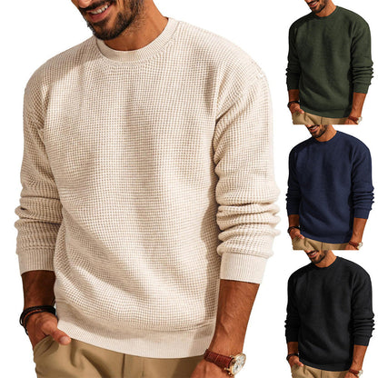 Herren Sweatshirt Rundhals Modern Strukturiert