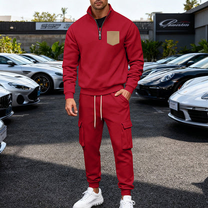 Herren Sportanzug Modern Sportlich Grau