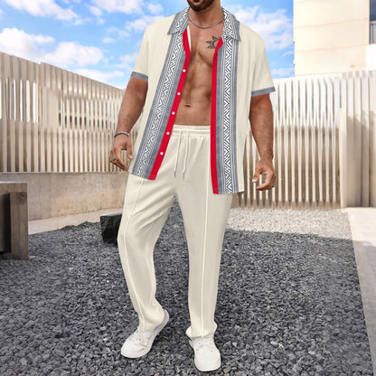 Herren Freizeithemd Modern mit Druck und atmungsaktiver Baumwolle