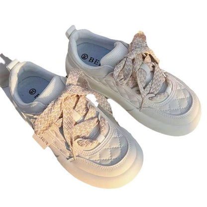 Damen Sneaker Quilted Design Fersenstabilität Modisch